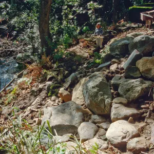 Mission aqueduct to southwest side of Mission Dam