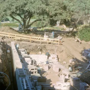 North Wing Construction, cinder blocks