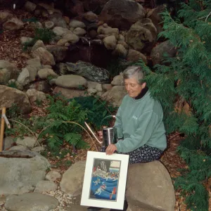 Virginia Gardner with award