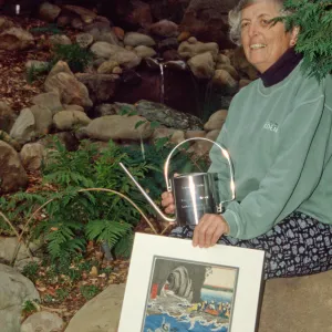 Virginia Gardner with award