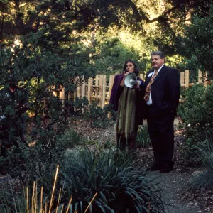 Carol Bornstein and Ed Schneider at tea house event