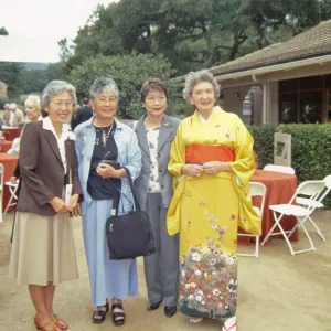 Guests at Tea House event in the Courtyard