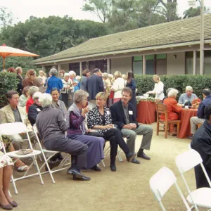 Guests at Tea House event in the Courtyard