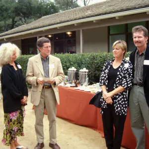 Guests at Tea House event in the Courtyard