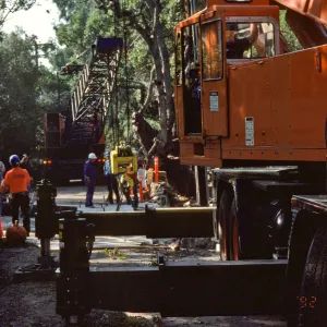 bridge construction on Mission Canyon Road