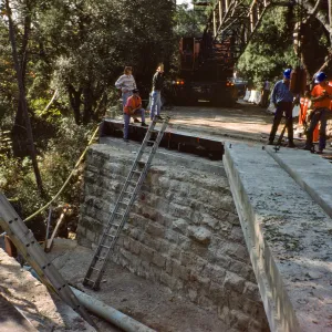 bridge construction on Mission Canyon Road