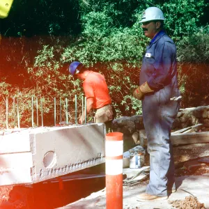 bridge construction on Mission Canyon Road