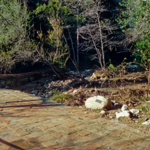 Top of Mission Dam after winter storm