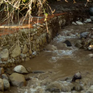 Mission Creek flooded above Mission Dam