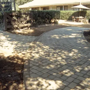 New pavered path at Garden Entrance