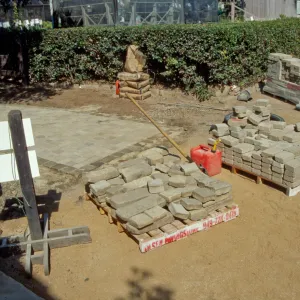 New pavered courtyard