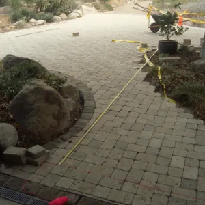 New pavered path at Garden Entrance