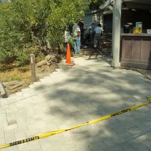 New pavered path to the restrooms at Garden Entrance