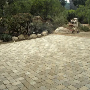 New pavered path at Garden Entrance