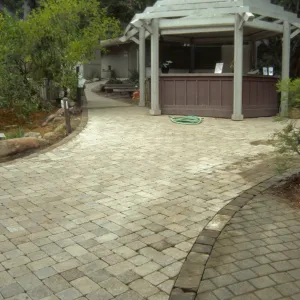 New pavered path at Garden Entrance