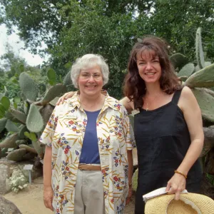 Mary Allcott and Clare Fleming, Dedication event, Pritzlaff Bench, 2000