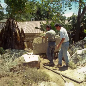 construction and placement of the Pritzlaff Bench in the Desert Section, 2000