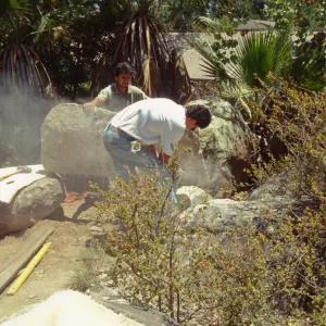 construction and placement of the Pritzlaff Bench in the Desert Section, 2000