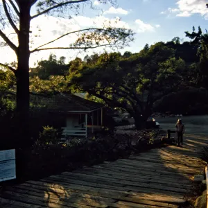 Entrance with railroad ties