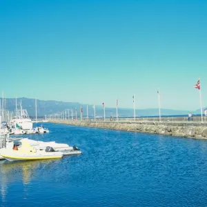 Avenue of Flags at Santa Barbara Harbor