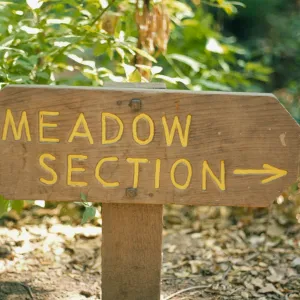 wood 'Meadow Section' Sign