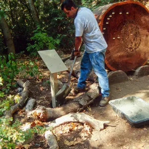 Redwood Cross-section, mounting the information panel