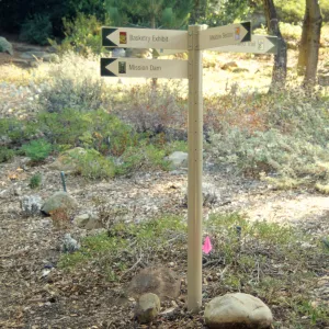 Directional signage, SBBG Meadow
