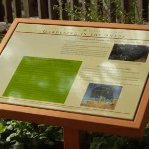 'Gardening in the Shade' Interpretive Panel, Home Demonstration Garden