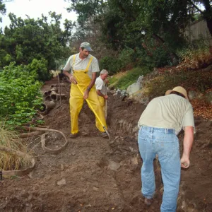 Broken water main in the Meadow