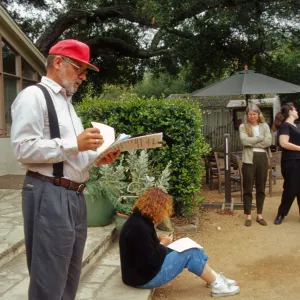 Fire Drill, SBBG staff emergency preparation exercise, Courtyard