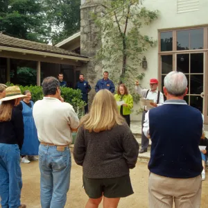 Fire Drill, SBBG staff emergency preparation exercise, Courtyard