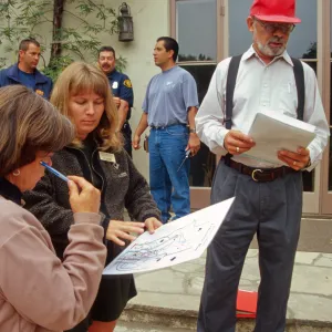 Fire Drill, SBBG staff emergency preparation exercise, Courtyard