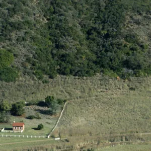 Chapel, Stanton Ranch, Santa Cruz Island, from above