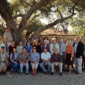 SBBG Staff Portrait 2002, under the entrance oak