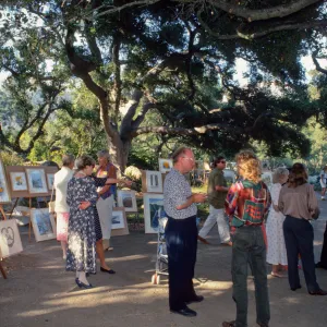 'Art Inspired in the Garden' fundraiser event, under the Meadow Oaks
