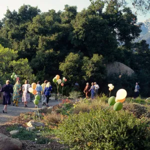 'Art Inspired in the Garden' fundraiser event, under the Meadow Oaks