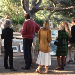 'Art Inspired in the Garden' fundraiser event, under the Meadow Oaks