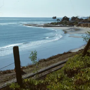 view of beach from Ortega Hill, Montecito