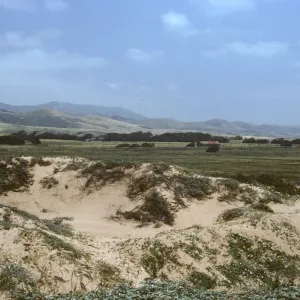 Point Conception toward east, Cojo (Bixby) Ranch headquarters