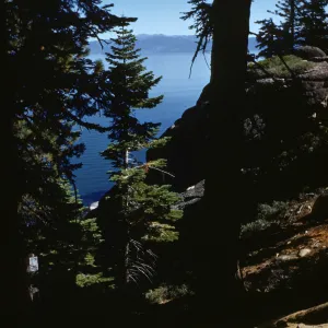 Lake Tahoe, view from Rubicon Point, D.L. Bliss State Park, 10:00 am