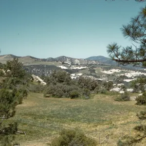 Montgomery Potrero, westward from Pine Corral, McPherson Peak in background