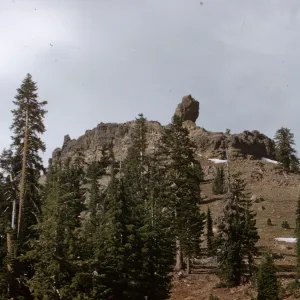 Lassen Rock on skyline, Lassen National Park