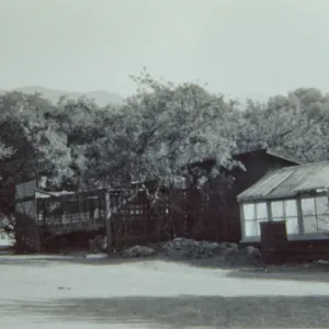 duplicate of SBBG_PR_03006, original Lath House, Greenhouse and Potting Shed, 1937