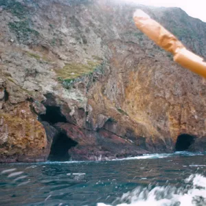 Santa Cruz Island sea caves