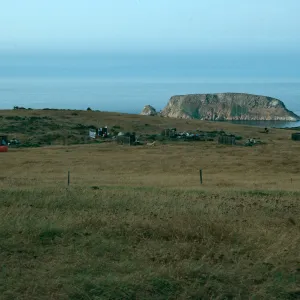 View of campground & Prince Island, San Miguel Island