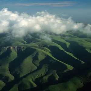 Santa Rosa Island, clouds over Santa Rosa Island peaks