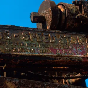 Santa Cruz Island, East end of island, portable drilling rig, old oil well site