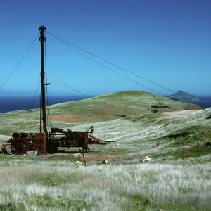 Santa Cruz Island, oil well, near Scorpion Ranch