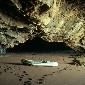 Santa Cruz Island, Cueva Valdez, inside Tres Bocas Cave