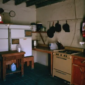 Santa Cruz Island, Smugglers Ranch adobe, kitchen